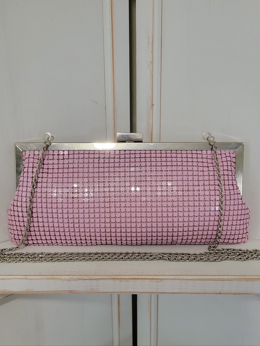 Vintage Bebe Pink Mesh Shoulder Bag